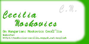 cecilia moskovics business card